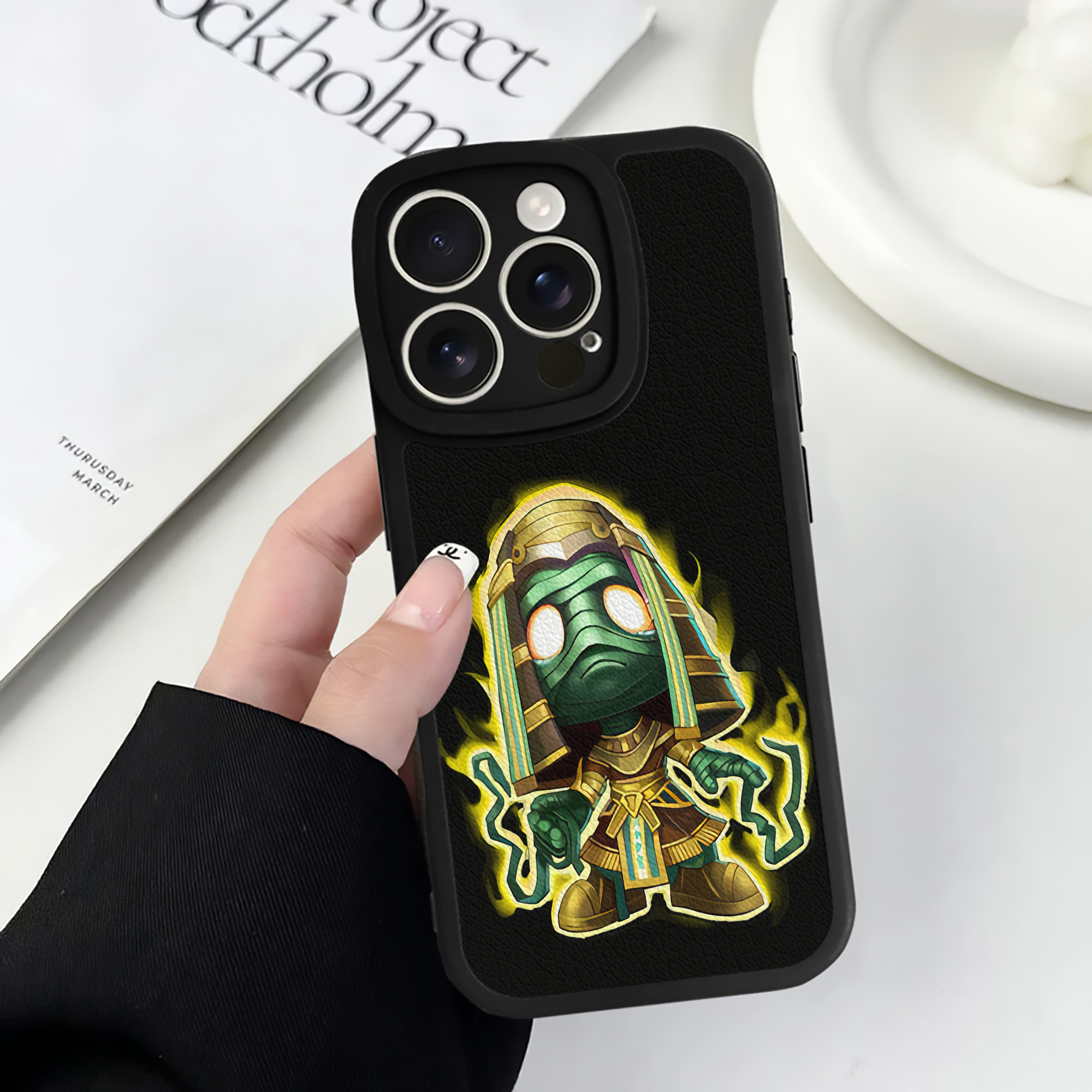 （画像用） リーグ・オブ・レジェンド League of Legends LOL 【iPhone 16シリーズ対応】シリコンスマホケース（レザー調） 材質：シリコン